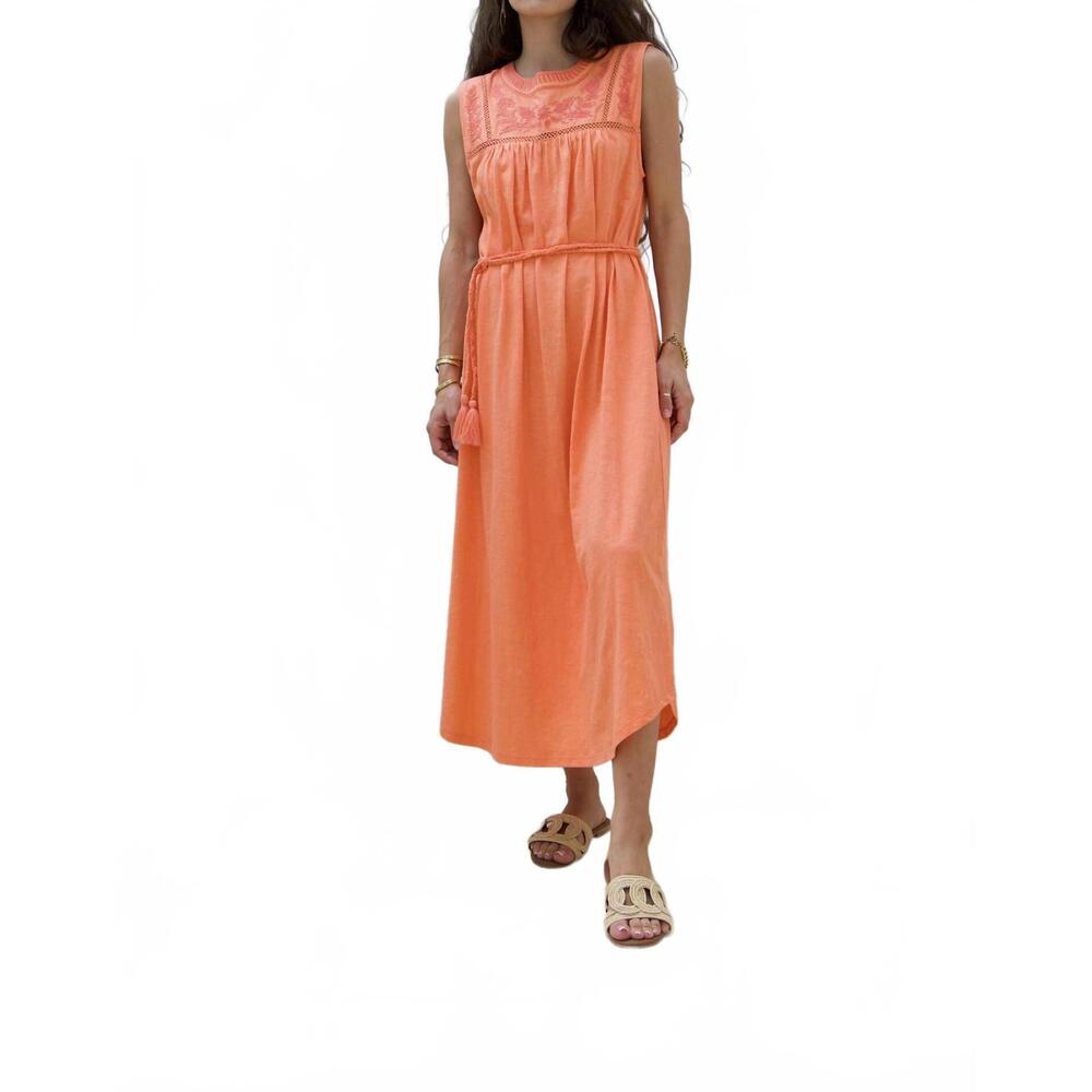 NEW EXVOTO amy midi dress in coral rose